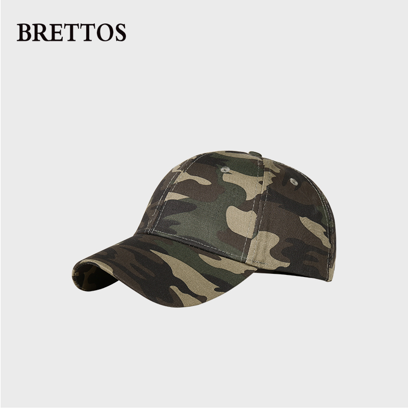 BRETTOS camouflage military training sports cap women's all-match outdoor sunshade sunscreen baseball cap casual peaked cap men's cap