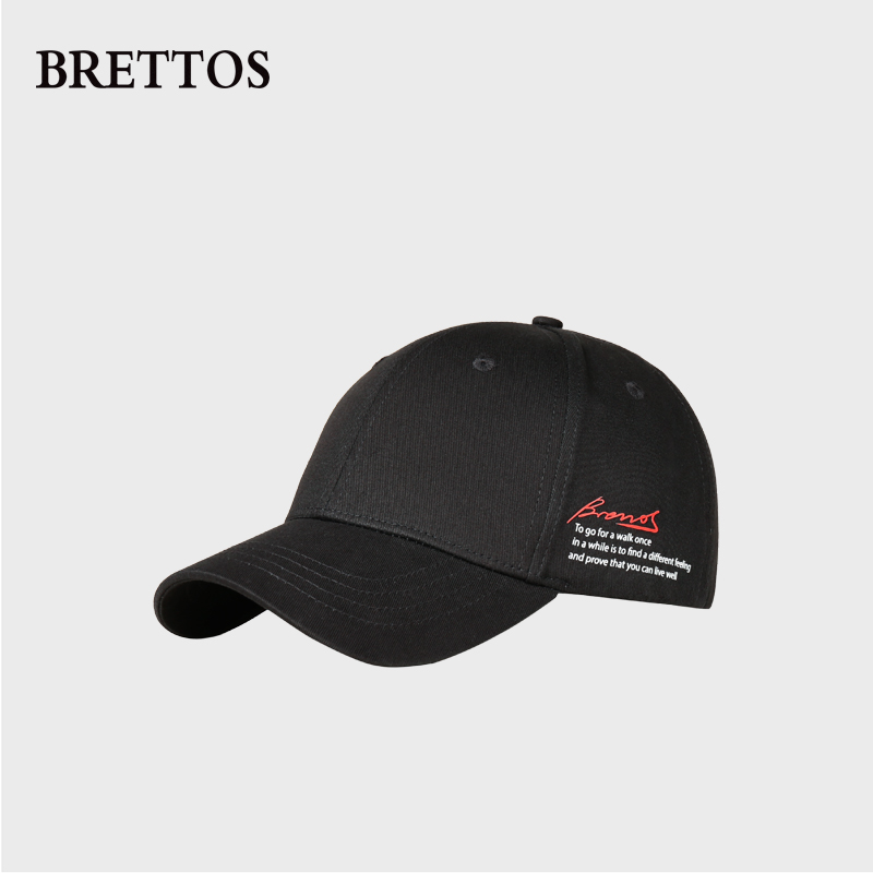 BRETTOS original design embroidered baseball cap men's and women's autumn and winter new products Korean version of the tide peaked cap sunscreen sun hat
