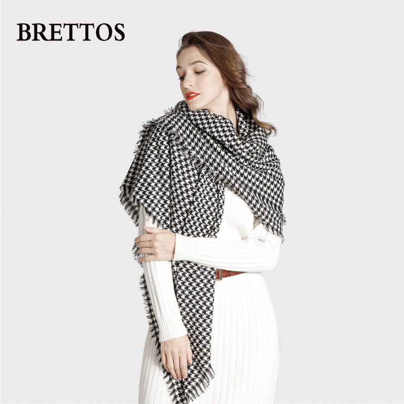 BRETTOS Wool Scarf Women's Autumn and Winter Chiroe Cloak Shawl Shawl Long Outer Warm Bib