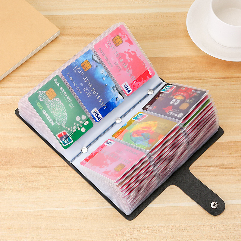 Card pack male and female business large capacity multi-card bit business card bag anti-theft brush anti-degaussing card pack storage