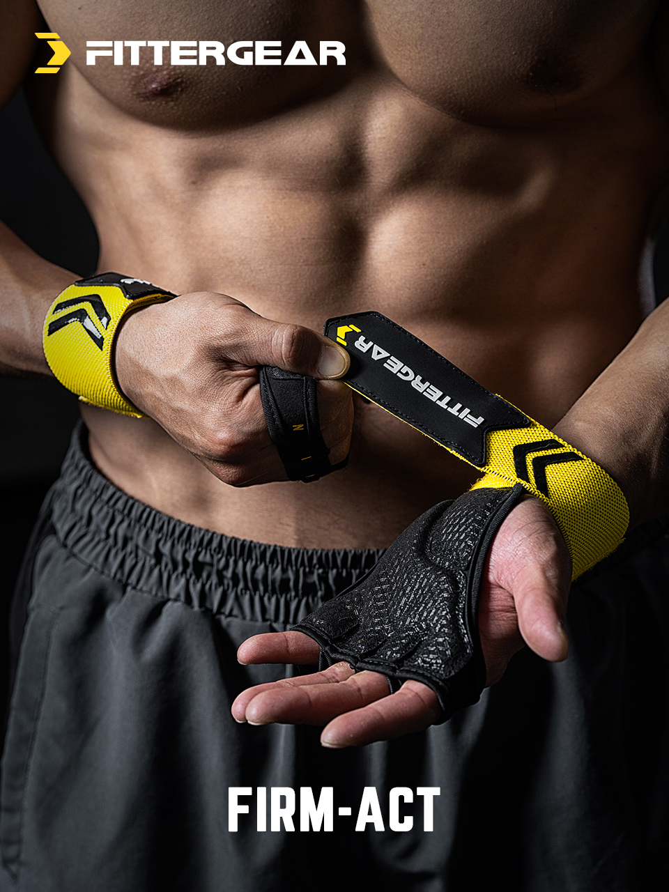 FitterGear Fitness belt wrist gloves Palm protection Non-slip wear-resistant breathable anti-cocoon squat deadlift protector