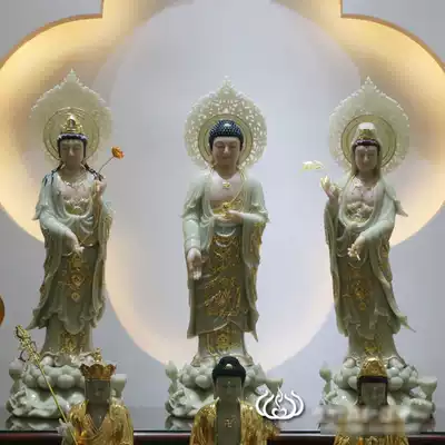 White marble Amitabha Buddha Zen Buddha statue decoration Home dedicated to Shakyamuni Buddha Buddha Statue Tathagata Buddha Bodhisattva statue