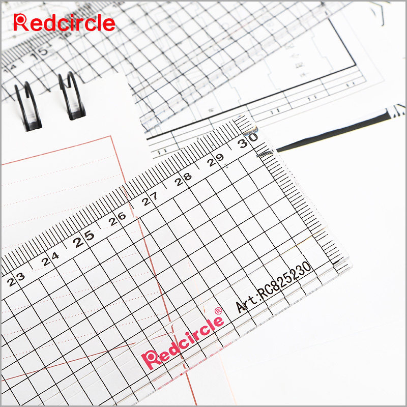 国产Redcircle红环绘图网眼槽尺坐标网格直线凹界尺格子美工介尺动漫设计绘图