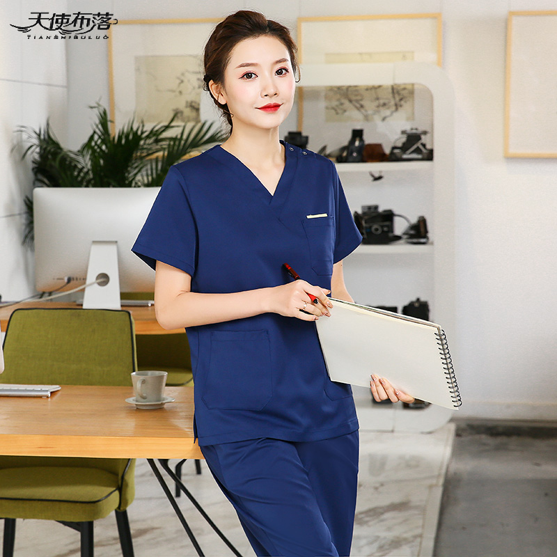 Operating room hand wash clothes women's long sleeve brush hand gown dentist short sleeve work clothes split set dental surgical gown