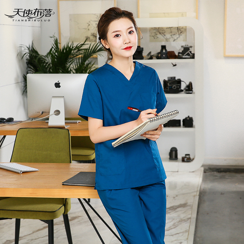 Hand wash women's operating room cotton long-sleeved male doctor's clothing short-sleeved surgical clothing medical beauty salon work clothes
