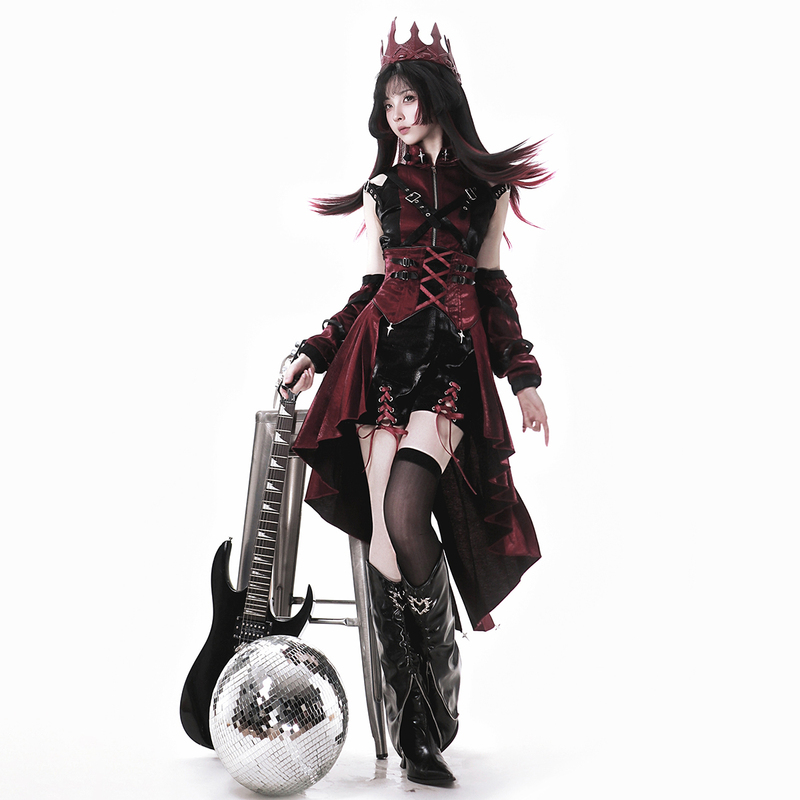 Designer's Gift Original Chief Assassin Halloween Female Lolita Prince Costume Punk Yabi Gothic Style