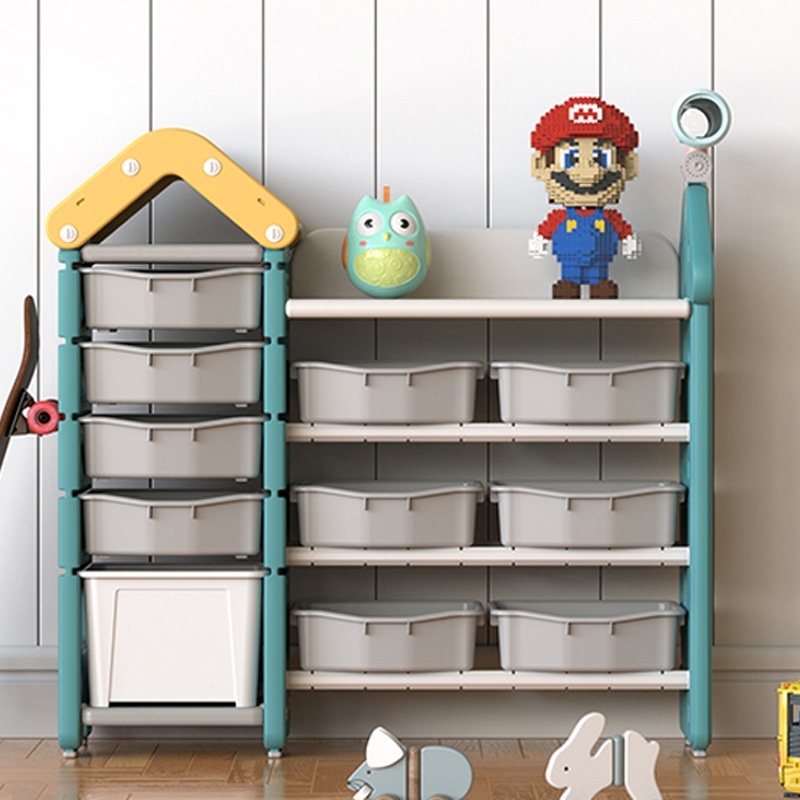 Children's toy storage shelf box storage cabinet Baby finishing storage box Multi-layer classification artifact bookshelf one large