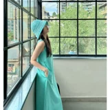 Небольшое дизайнерское платье без рукавов, длинная юбка, французский стиль, изысканный стиль, свободный крой