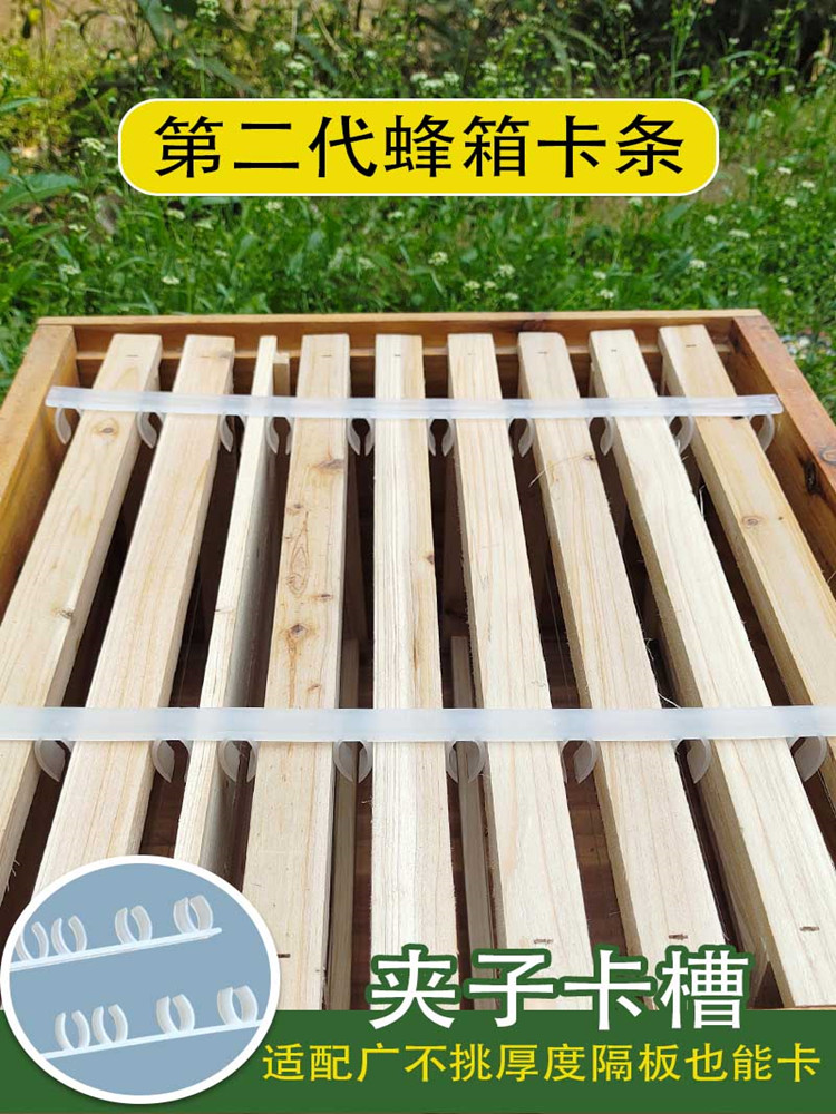 Second-generation beehive card strip plastic pressure strip clip card frame device nest box special transition card strip holder beekeeping tool