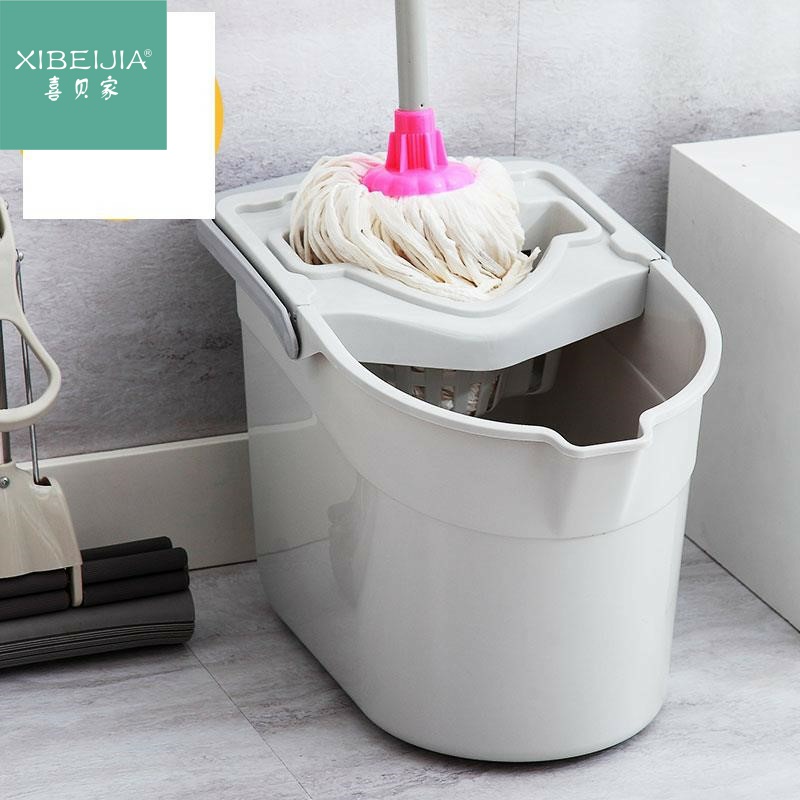 Squeeze bucket household wrunger mop old-fashioned drainage bucket small ordinary grab handle outdoor leak bucket single handle mop