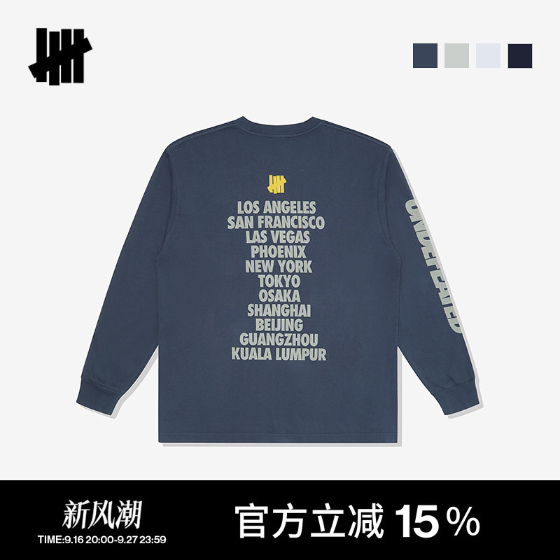 Undefeated Five-Stripe Official Summer Fashion Trendy American Casual Sports Pattern Long-Sleeve T-Shirt Undefeated Five-Stripe Official Summer Fashion Trendy American Casual Sports Pattern Long-Sleeve T-Shirt