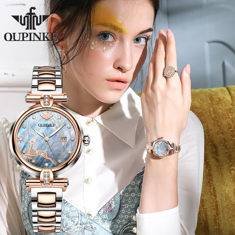 Swiss Longines Watch Women Fashion Automatic Mechanical Watch Co-name Waterproof Woman Honey-Ii Watch