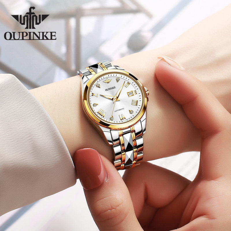 Swiss Longines Women's Watch Luminous Waterproof Automatic Mechanical Watch Co-branded Women's Watch Honey Iren Watch