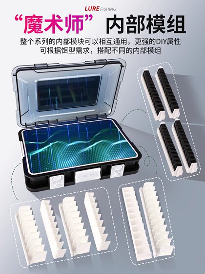 Lure Bait Box with Large Capacity for Accessories, Pencil Vib Sea Fishing Bait Box, Lure Box for Shiny Lures and Soft Baits