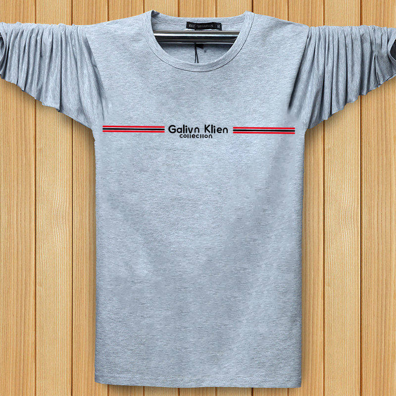 Spring and autumn men's long-sleeved T-shirt youth bottoming shirt fat brother plus fat plus size men's clothes T-shirt autumn clothes