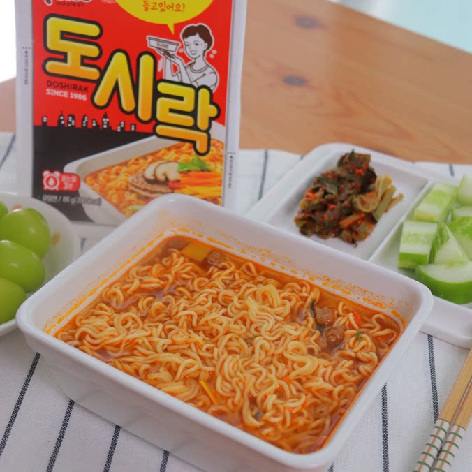 韩国直发八道Paldo便当拉面碗面汤面原味泡菜味两款86g/盒超好吃评价