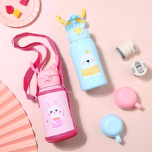 【坦然】鹿角带吸管两用儿童保温杯