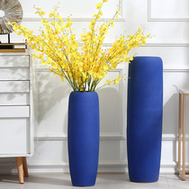 Jingdezhen Blue living room floor vase large ceramic flower arrangement dried flower decorative ornaments Great Nordic style simple