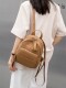 Mochila de cuero genuino de moda, versión coreana informal Togo mochila pequeña de piel de vaca de primera capa, bolso de viaje de cuero suave para mujeres