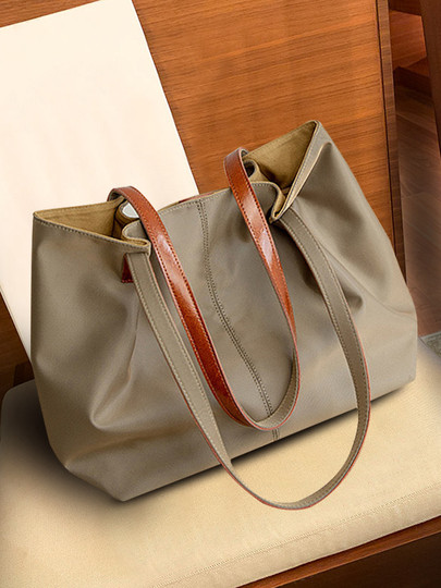轻便防水尼龙手提包牛津布女包帆布单肩大包简约商务通勤托特布包