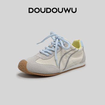 Doudouwu thick-soled forrest gump shoes for women, all-match flat shoes for women