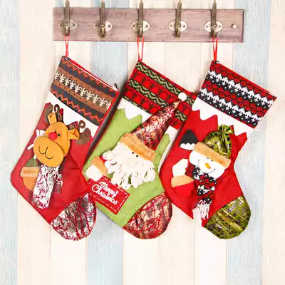 Christmas socks Christmas tree pendant decoration mall family scene layout props gift bags Christmas decoration supplies
