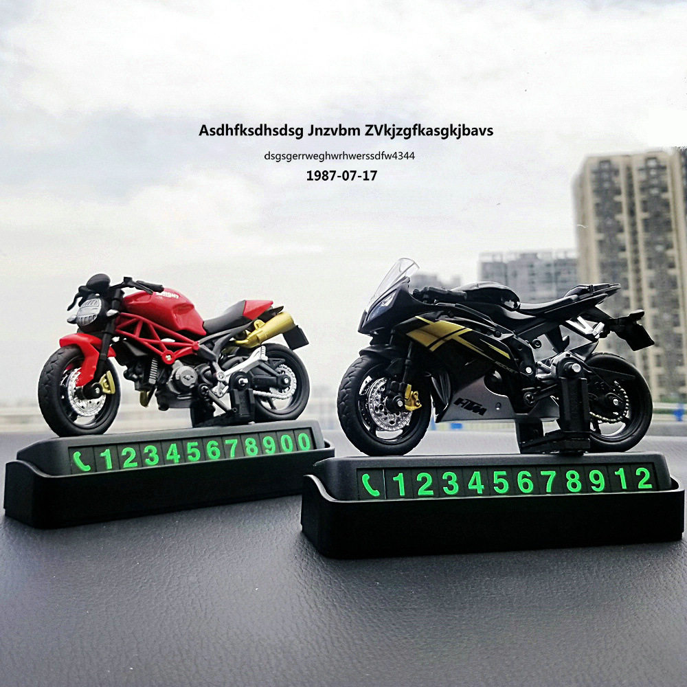 Car temporary parking phone number Norwegian plate car Interior Decoration Items Boys Online Red Creative Locomotive Pendulum