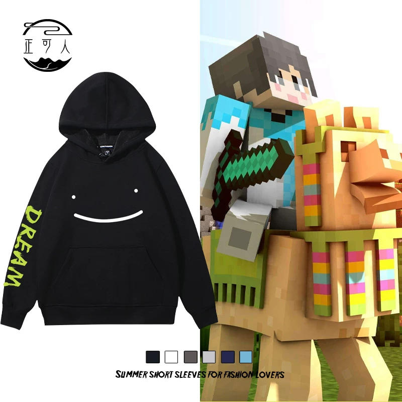 Криптовещный свитшот Minecraft мечта дизайнер детская одежда dreamwastaken худи толстовка осень и зима одежда