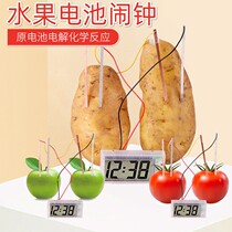 Fruit Battery Experimental Material Diy Scientific Brine Generation Potatoes Fruits Brine Power Generation Equipment Fruits And Vegetables Electricity alarm clock Science