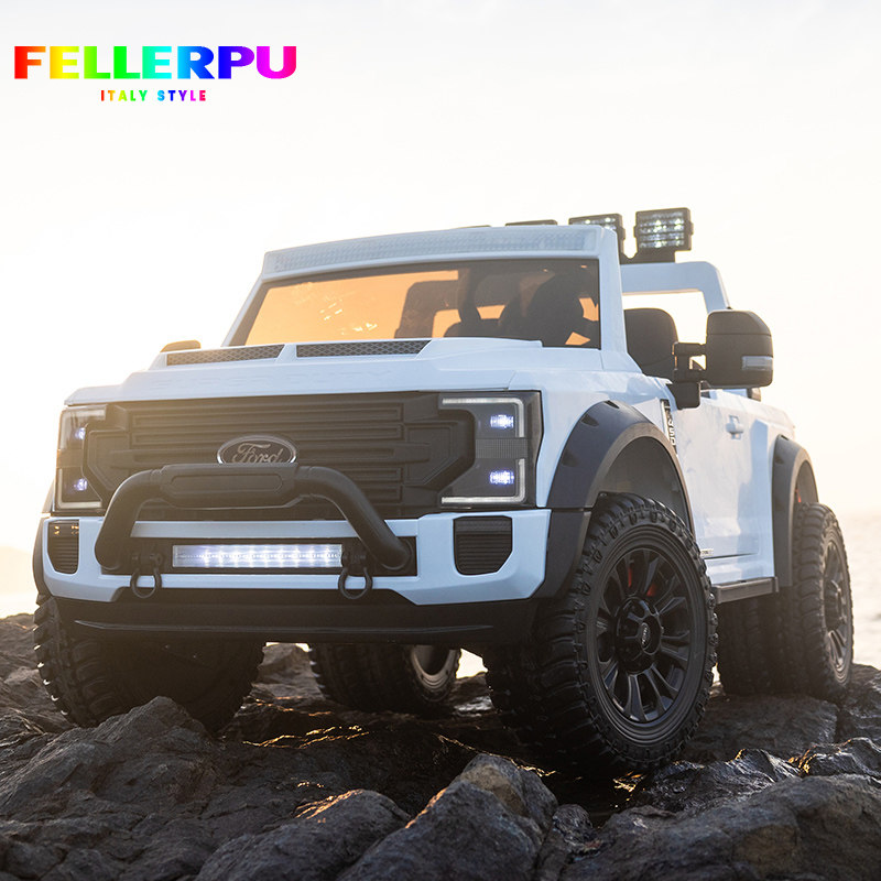 FELLERPU Ford children's electric car four-wheel four-wheel drive baby large toy car can sit human pickup truck