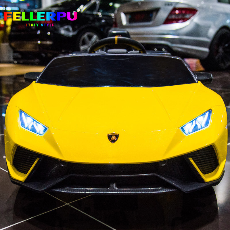 FELLERPU Lamborghini Superrun Children's electric car Four wheels toy car kids can sit on the internet red baby carrier 
