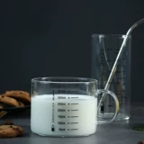 Ручка Scaler's Flat Glass Water Cup Suckfose Cup Cup Coffee Coffee Microwave Furvace Can Buld японский стиль