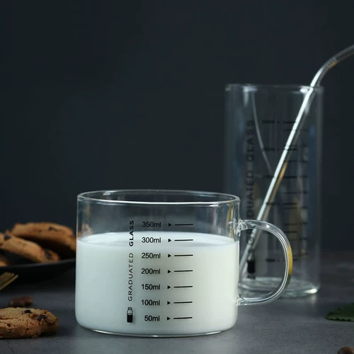 Ручка Scaler's Flat Glass Water Cup Suckfose Cup Cup Coffee Coffee Microwave Furvace Can Buld японский стиль