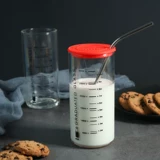 Ручка Scaler's Flat Glass Water Cup Suckfose Cup Cup Coffee Coffee Microwave Furvace Can Buld японский стиль