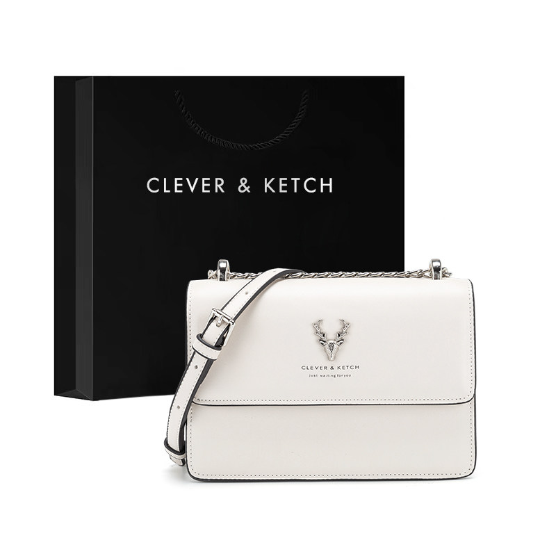 Clever & Ketch flagship store official website women's bag 2021 new trendy fashion one-shoulder cross-body chain bag small square bag
