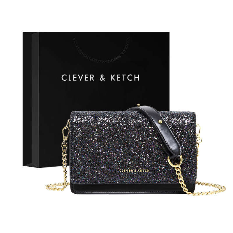 Small ck women's bag flagship store official website Limited 2021 new fashion chain shoulder oblique cross sequins Starry Sky foreign gas