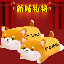 Press the doll a pair of wedding press toys wedding doll wedding gift to give the bride happy baby pillow gift