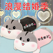 Press the doll a pair of wedding bed doll wedding doll wedding doll wedding gift to the bride happy baby pillow gift