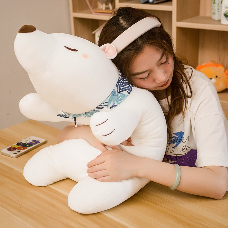 Polar Bear pillow girl sleeping plush toy dolls oversized