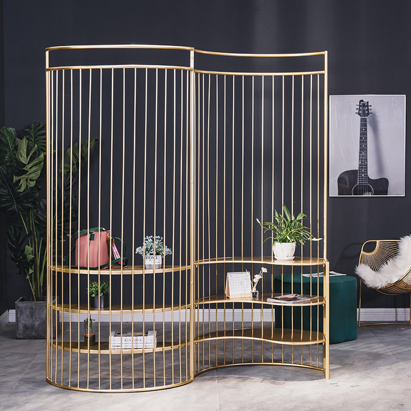 Inscription Warfare Shelf Screen Partition Living Room Nordic Style Brief Modern Genguan Double-sided Folding Mobile Partition Cabinet