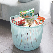 Fashion plastic rattan woven dirty clothes basket Clothes debris hollow toy storage basket Bathroom clothes laundry basket