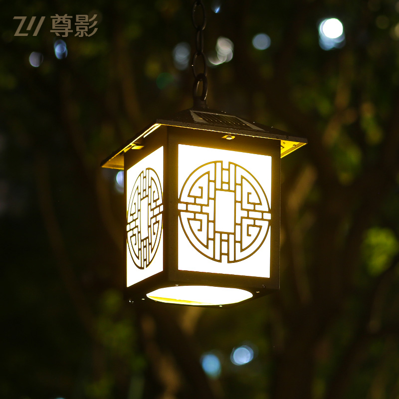 Sunshine room solar chandelier garden lamp corridor light outdoor light courtyard small chandelier l pavilion new Chinese classical