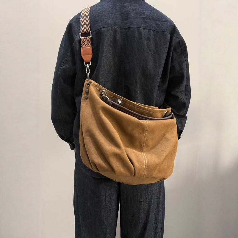 Retro Versatile Style, Lazy Design, Canvas Tote Bag, Unisex, Large Capacity Crossbody Bag, Commuter Bag, Computer Bag Retro Versatile Style, Lazy Design, Canvas Tote Bag, Unisex, Large Capacity Crossbody Bag, Commuter Bag, Computer Bag