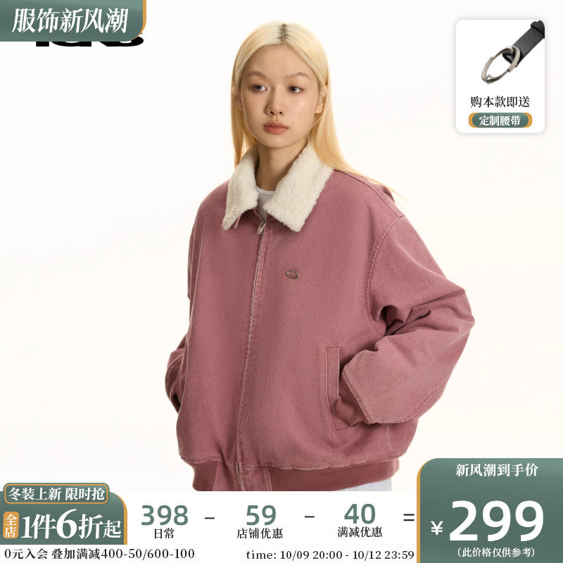 TGNS Tide Card Tooling Imitation Lamb Hair Cleanfit Flap Jacket Autumn Winter Outdoor American Retro Street Jacket-Taobao