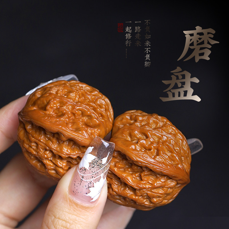 文玩核桃白狮子头：收藏级闷尖小手捻，盘玩界的满天星！-小众木作-淘宝