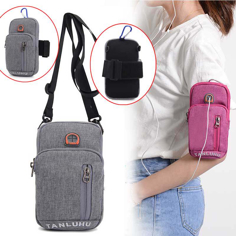 Exploring Road Tiger Arm Bag Cover Mobile Phone Bag Running Bag Sports Equipment Wrist Bag Small Fitness Bag Men's Slanted Satchel Bag