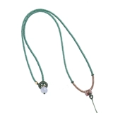 Золотая изумрудная подвеска из нефрита, высококлассное ожерелье из шнура, простой и элегантный дизайн