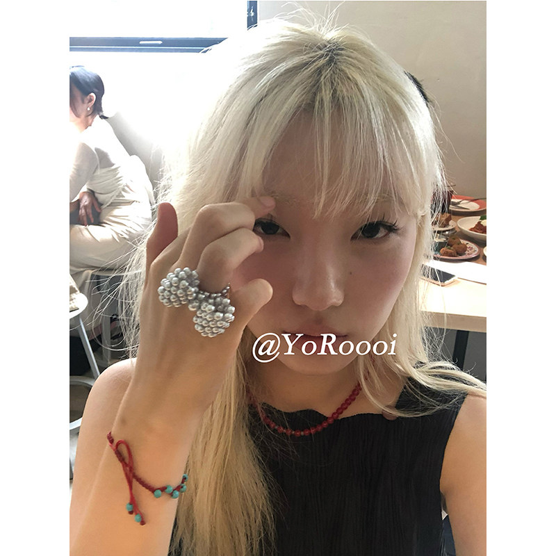 YoRoooi pearl bead bow ring