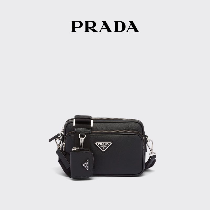 Prada Men's Saffiano Leather Shoulder Bag Messenger Bag Prada Men's Saffiano Leather Shoulder Bag Messenger Bag