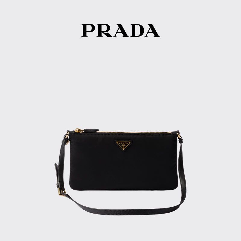 [12 Installments Interest-Free] Prada/Prada Women's Re-Nylon Clutch Bag Shoulder Bag